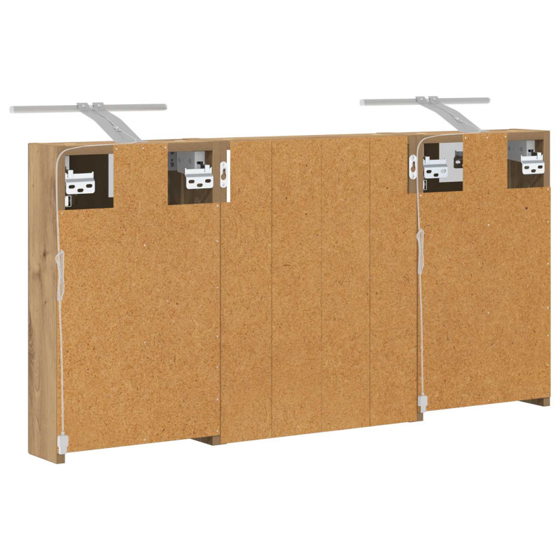 Zestaw Szafek Łazienkowych z półką 3 pcs 100 x 10,5 x 50 cm