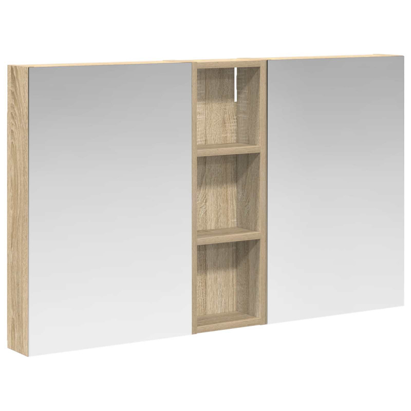 Zestaw Szafek Łazienkowych z półką 3 pcs 100 x 10,5 x 60,5 cm