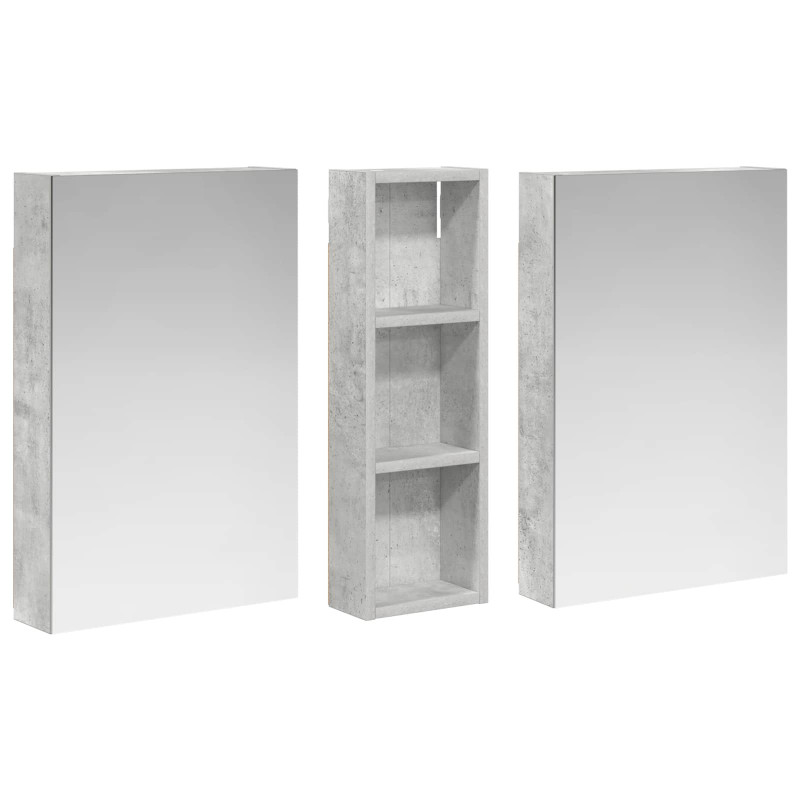 Zestaw Szafek Łazienkowych z półką 3 pcs 100 x 10,5 x 60,5 cm