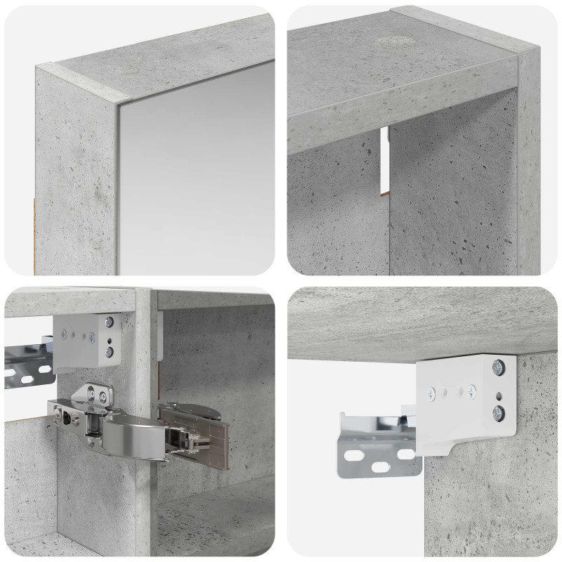 Zestaw Szafek Łazienkowych z półką 3 pcs 100 x 10,5 x 60,5 cm
