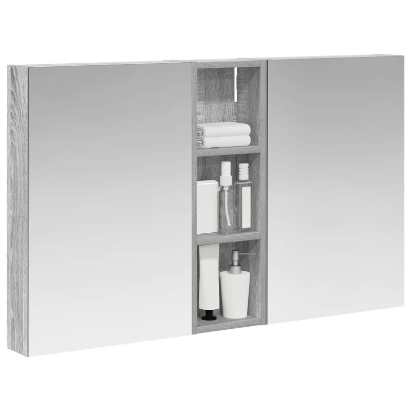 Zestaw Szafek Łazienkowych z półką 3 pcs 100 x 10,5 x 60,5 cm