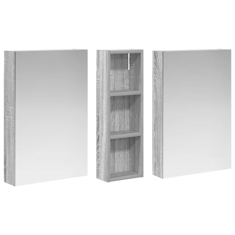 Zestaw Szafek Łazienkowych z półką 3 pcs 100 x 10,5 x 60,5 cm