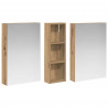 Zestaw Szafek Łazienkowych z półką 3 pcs 100 x 10,5 x 60,5 cm