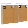 Zestaw Szafek Łazienkowych z półką 3 pcs 100 x 10,5 x 60,5 cm
