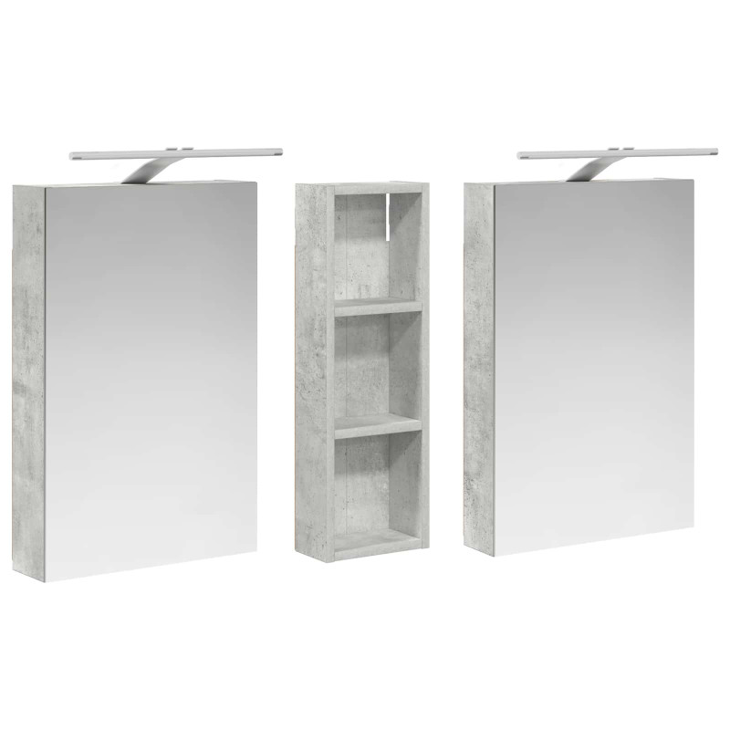 Zestaw Szafek Łazienkowych z półką 3 pcs 100 x 10,5 x 60,5 cm