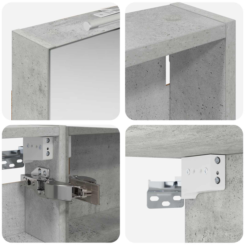 Zestaw Szafek Łazienkowych z półką 3 pcs 100 x 10,5 x 60,5 cm