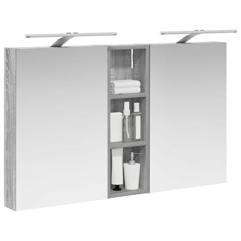 Zestaw Szafek Łazienkowych z półką 3 pcs 100 x 10,5 x 60,5 cm