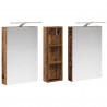 Zestaw Szafek Łazienkowych z półką 3 pcs 100 x 10,5 x 60,5 cm