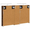 Zestaw Szafek Łazienkowych z półką 3 pcs 100 x 10,5 x 60,5 cm