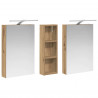 Zestaw Szafek Łazienkowych z półką 3 pcs 100 x 10,5 x 60,5 cm