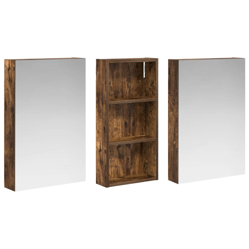 Zestaw Szafek Łazienkowych z półką 3 pcs 110 x 10,5 x 60,5 cm
