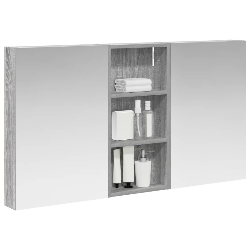 Zestaw Szafek Łazienkowych z półką 3 pcs 110 x 10,5 x 60,5 cm
