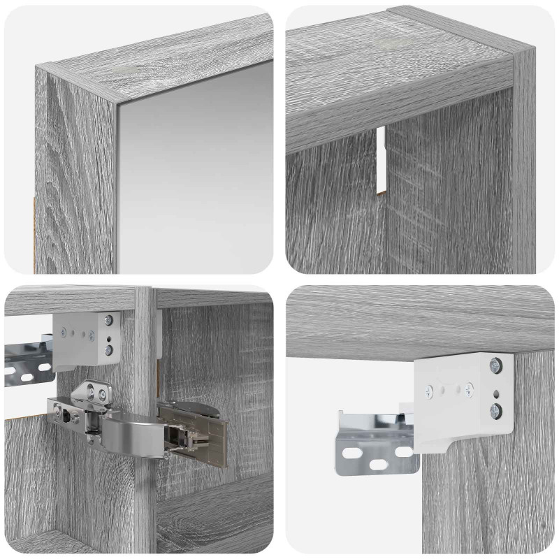 Zestaw Szafek Łazienkowych z półką 3 pcs 110 x 10,5 x 60,5 cm