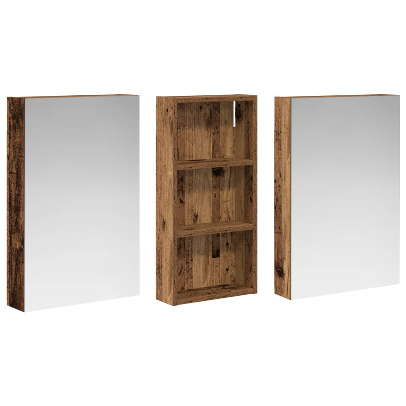 Zestaw Szafek Łazienkowych z półką 3 pcs 110 x 10,5 x 60,5 cm