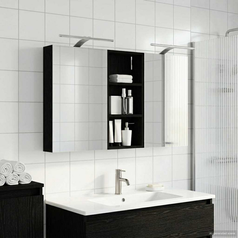 Zestaw Szafek Łazienkowych z półką 3 pcs 110 x 10,5 x 60,5 cm