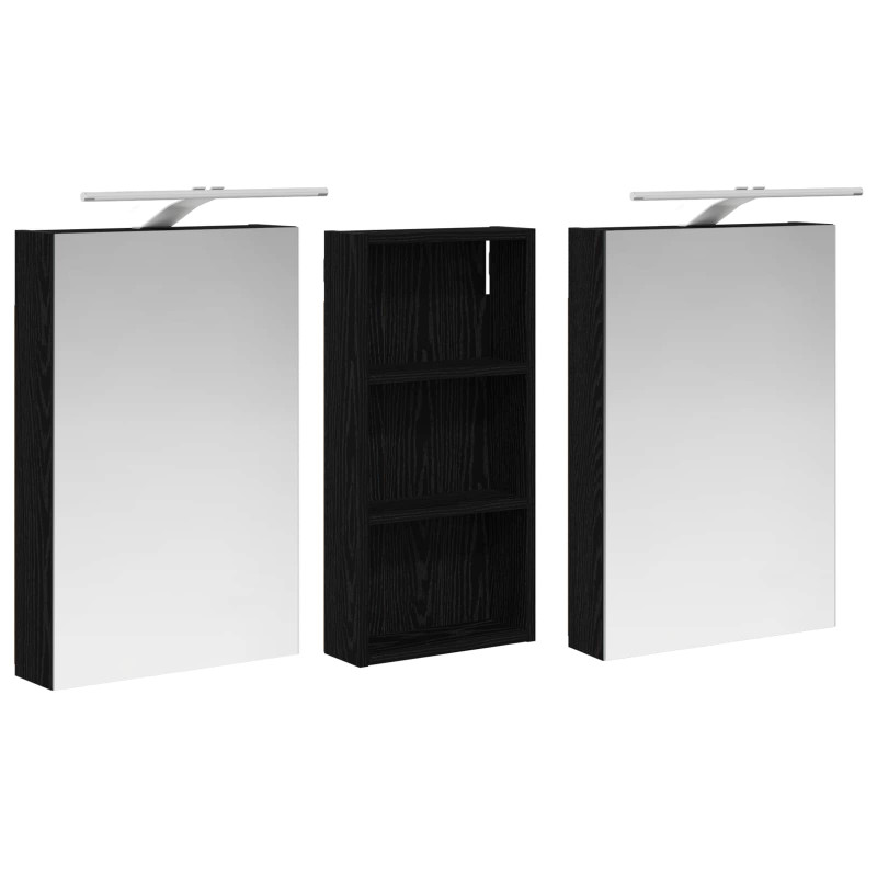 Zestaw Szafek Łazienkowych z półką 3 pcs 110 x 10,5 x 60,5 cm