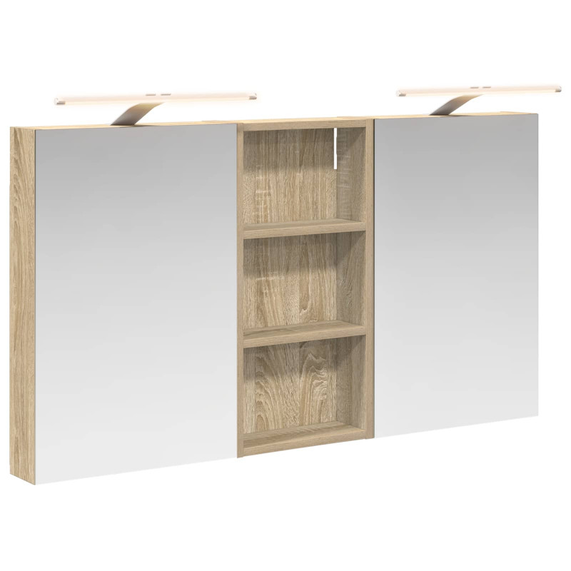 Zestaw Szafek Łazienkowych z półką 3 pcs 110 x 10,5 x 60,5 cm