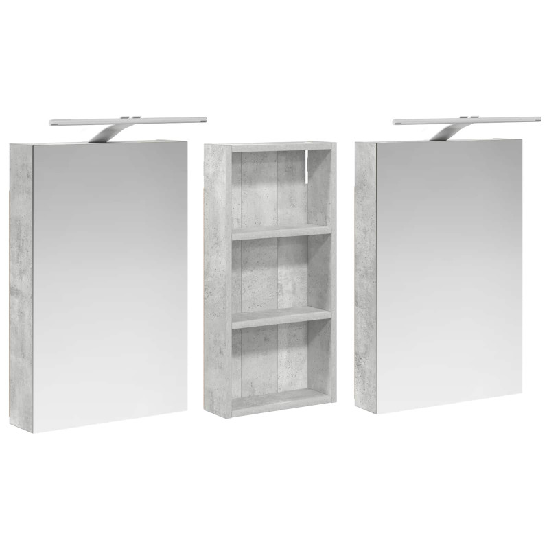 Zestaw Szafek Łazienkowych z półką 3 pcs 110 x 10,5 x 60,5 cm