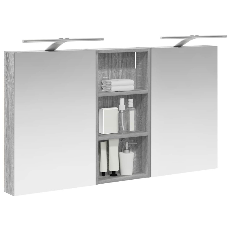 Zestaw Szafek Łazienkowych z półką 3 pcs 110 x 10,5 x 60,5 cm