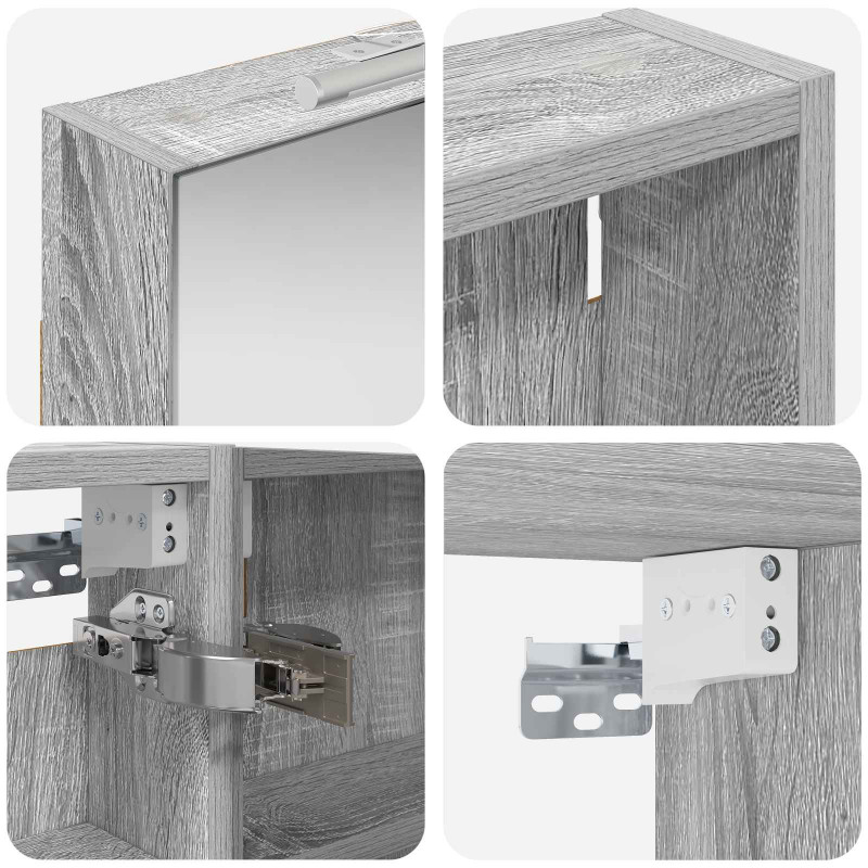 Zestaw Szafek Łazienkowych z półką 3 pcs 110 x 10,5 x 60,5 cm