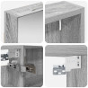 Zestaw Szafek Łazienkowych z półką 3 pcs 110 x 10,5 x 60,5 cm