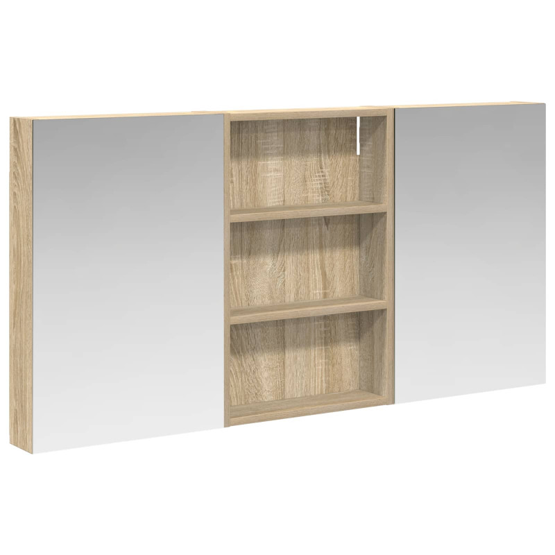 Zestaw Szafek Łazienkowych z półką 3 pcs 120 x 10,5 x 60,5 cm
