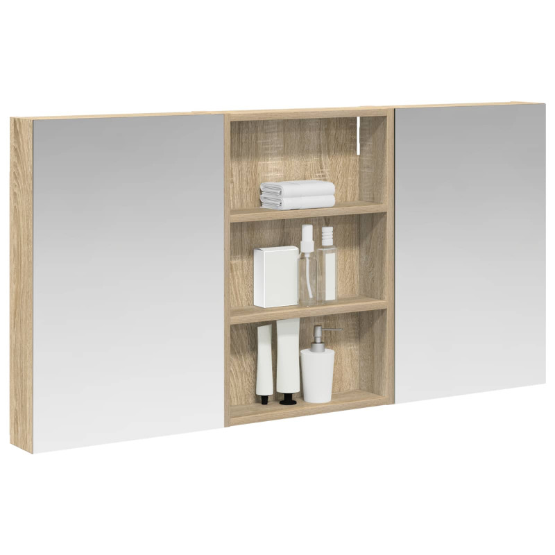 Zestaw Szafek Łazienkowych z półką 3 pcs 120 x 10,5 x 60,5 cm