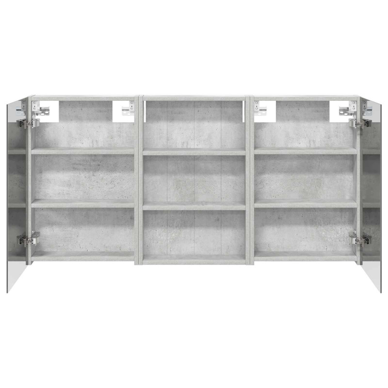 Zestaw Szafek Łazienkowych z półką 3 pcs 120 x 10,5 x 60,5 cm