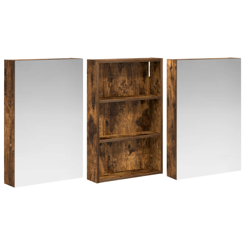 Zestaw Szafek Łazienkowych z półką 3 pcs 120 x 10,5 x 60,5 cm