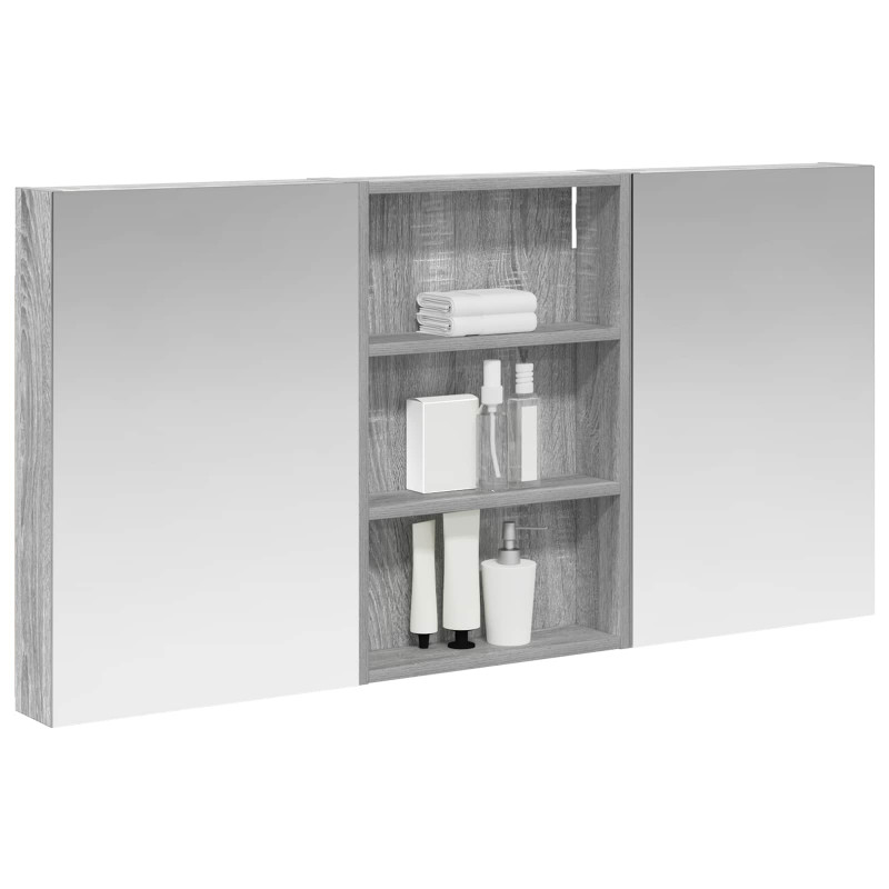 Zestaw Szafek Łazienkowych z półką 3 pcs 120 x 10,5 x 60,5 cm