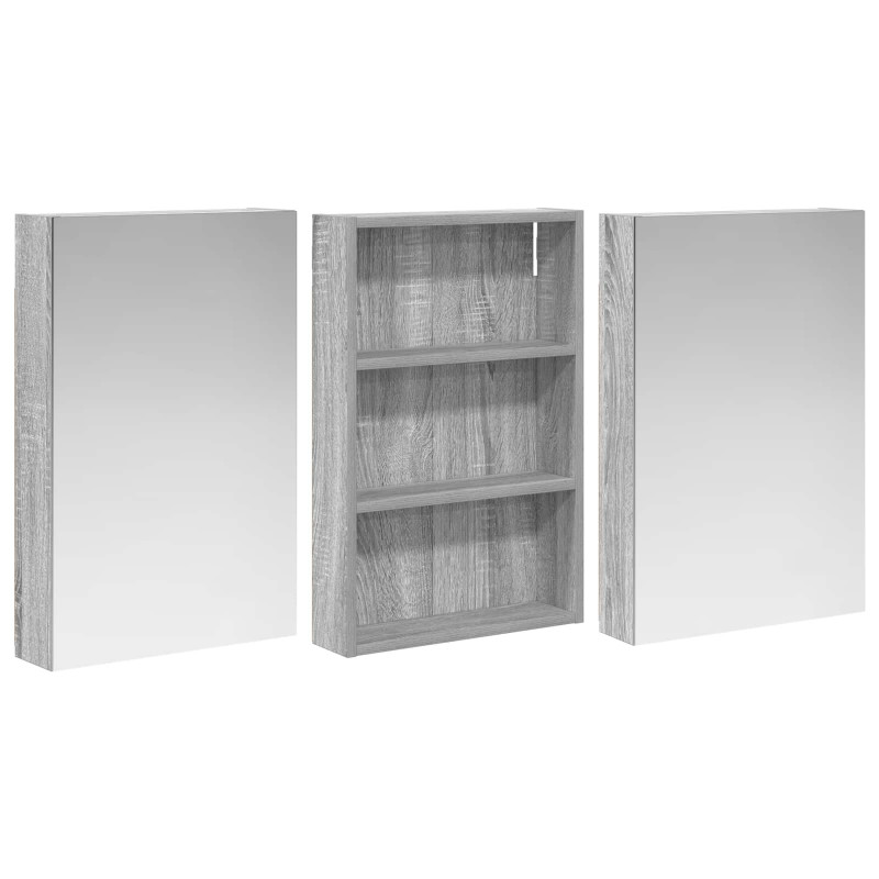 Zestaw Szafek Łazienkowych z półką 3 pcs 120 x 10,5 x 60,5 cm