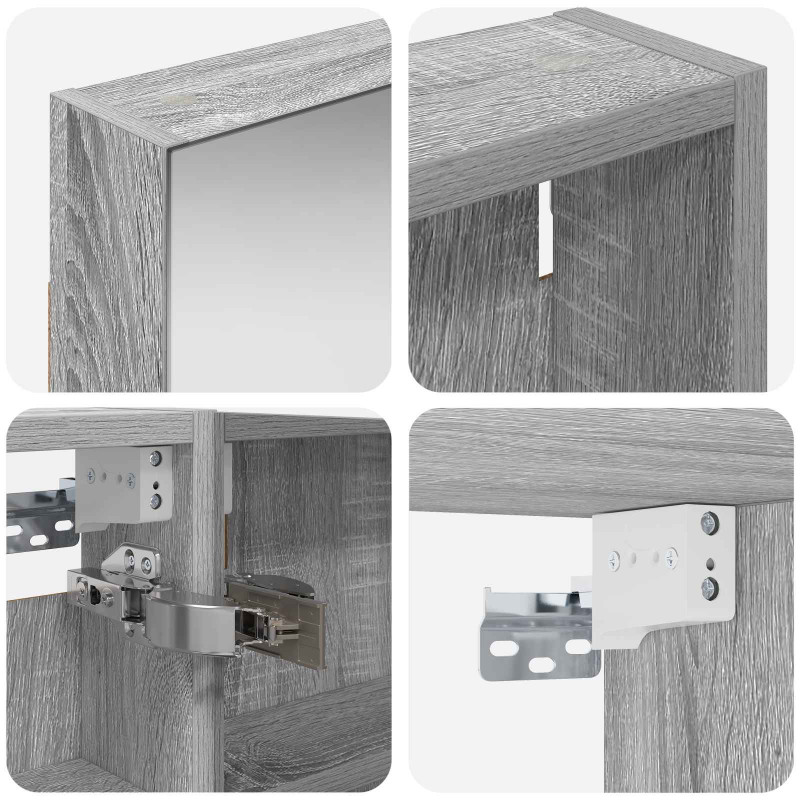 Zestaw Szafek Łazienkowych z półką 3 pcs 120 x 10,5 x 60,5 cm