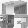 Zestaw Szafek Łazienkowych z półką 3 pcs 120 x 10,5 x 60,5 cm