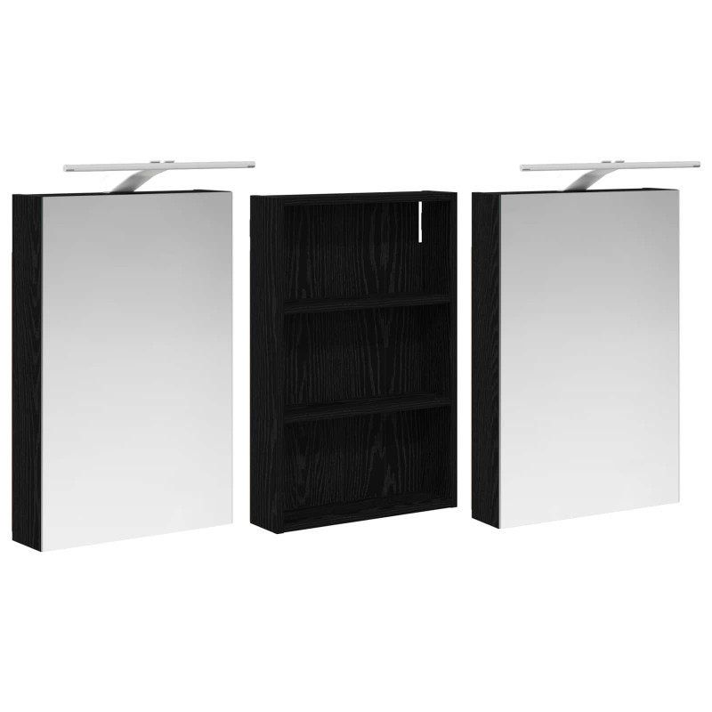 Zestaw Szafek Łazienkowych z półką 3 pcs 120 x 10,5 x 60,5 cm