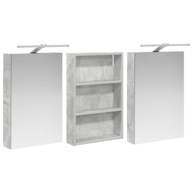 Zestaw Szafek Łazienkowych z półką 3 pcs 120 x 10,5 x 60,5 cm