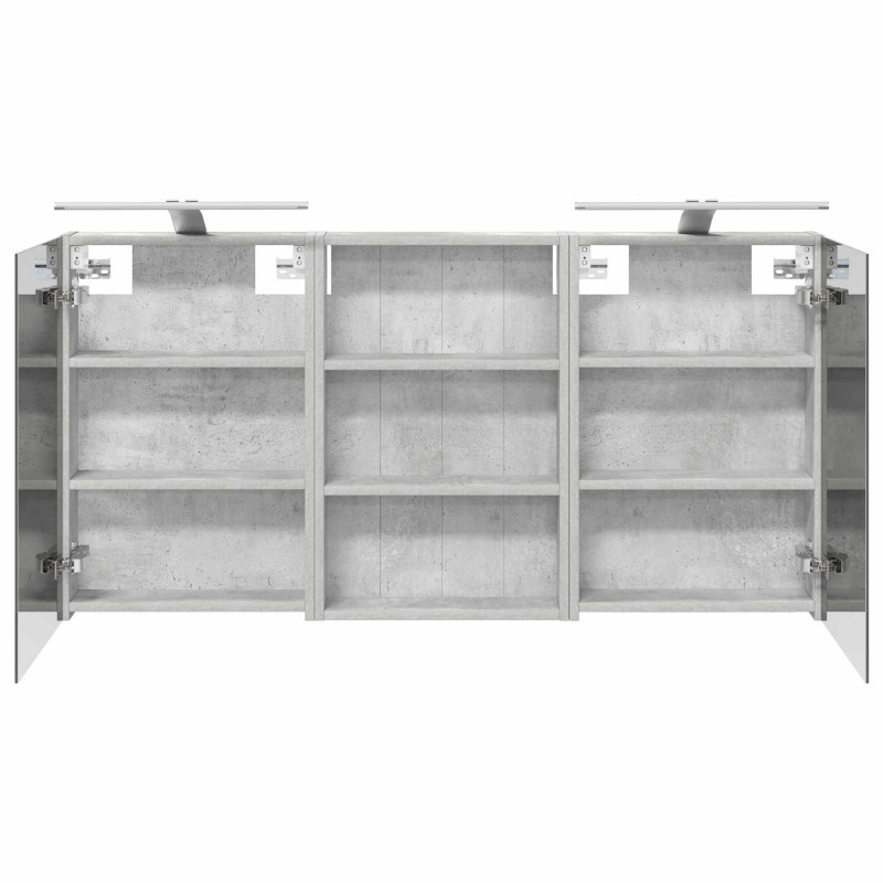 Zestaw Szafek Łazienkowych z półką 3 pcs 120 x 10,5 x 60,5 cm