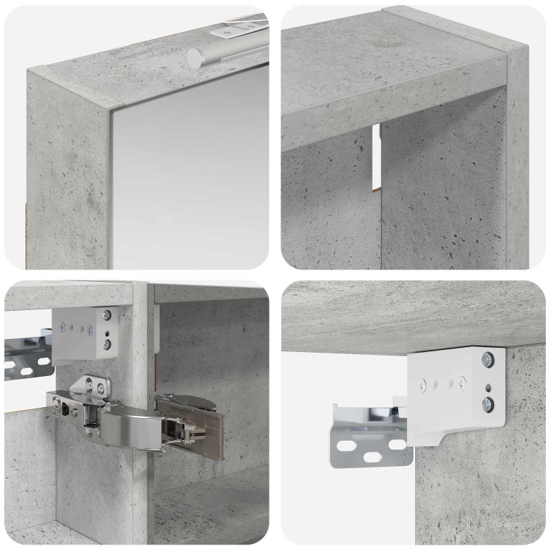 Zestaw Szafek Łazienkowych z półką 3 pcs 120 x 10,5 x 60,5 cm