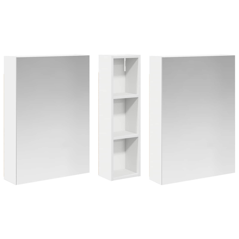 Zestaw Szafek Łazienkowych z półką 3 pcs 120 x 14,5 x 70 cm