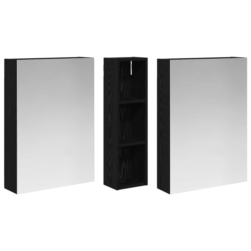 Zestaw Szafek Łazienkowych z półką 3 pcs 120 x 14,5 x 70 cm
