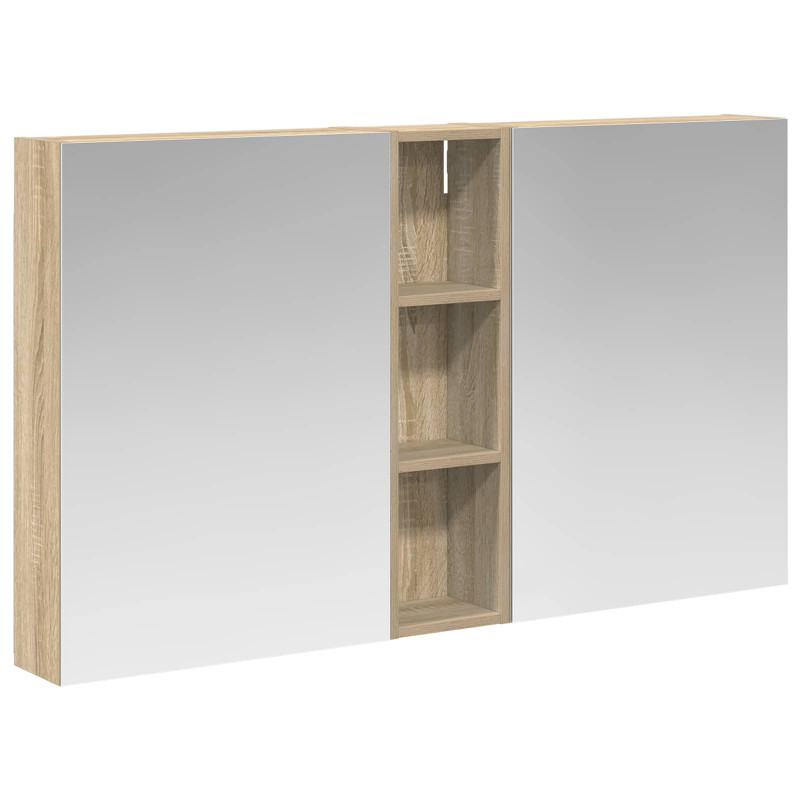 Zestaw Szafek Łazienkowych z półką 3 pcs 120 x 14,5 x 70 cm