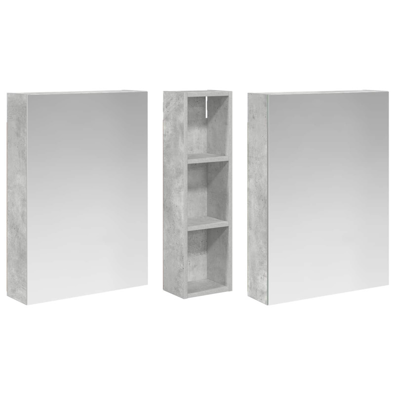 Zestaw Szafek Łazienkowych z półką 3 pcs 120 x 14,5 x 70 cm