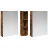 Zestaw Szafek Łazienkowych z półką 3 pcs 120 x 14,5 x 70 cm