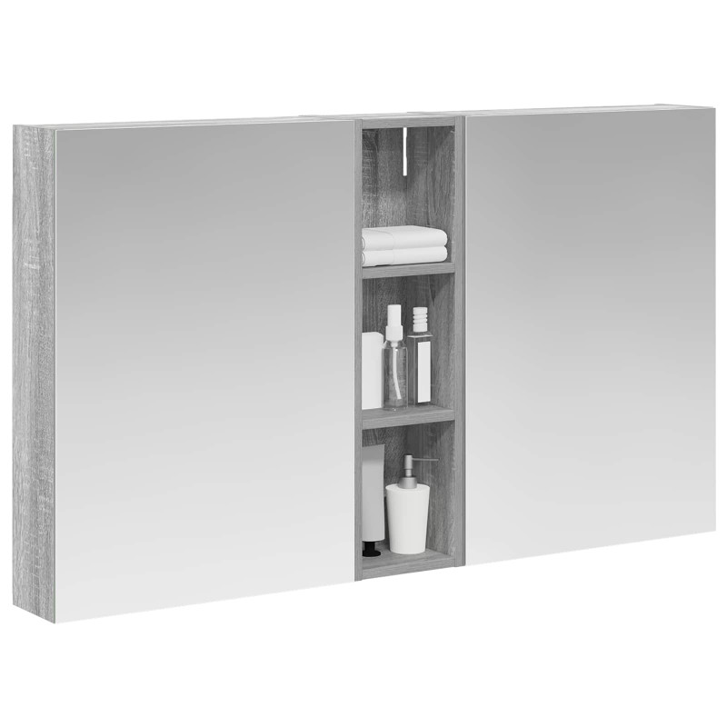 Zestaw Szafek Łazienkowych z półką 3 pcs 120 x 14,5 x 70 cm