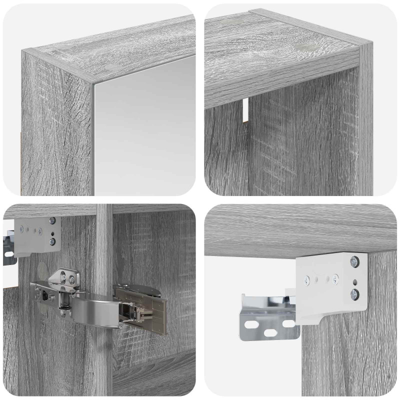 Zestaw Szafek Łazienkowych z półką 3 pcs 120 x 14,5 x 70 cm