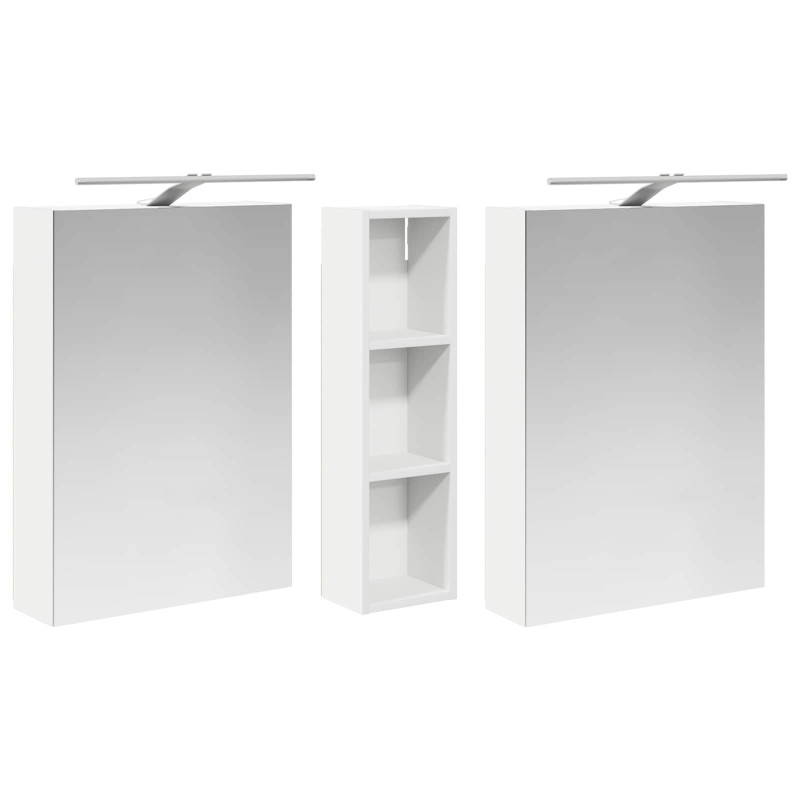 Zestaw Szafek Łazienkowych z półką 3 pcs 120 x 14,5 x 70 cm