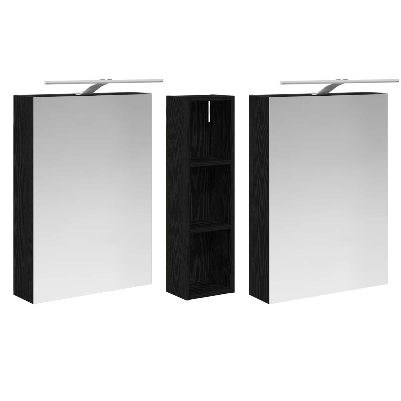 Zestaw Szafek Łazienkowych z półką 3 pcs 120 x 14,5 x 70 cm