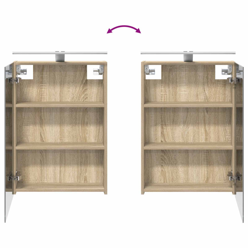 Zestaw Szafek Łazienkowych z półką 3 pcs 120 x 14,5 x 70 cm