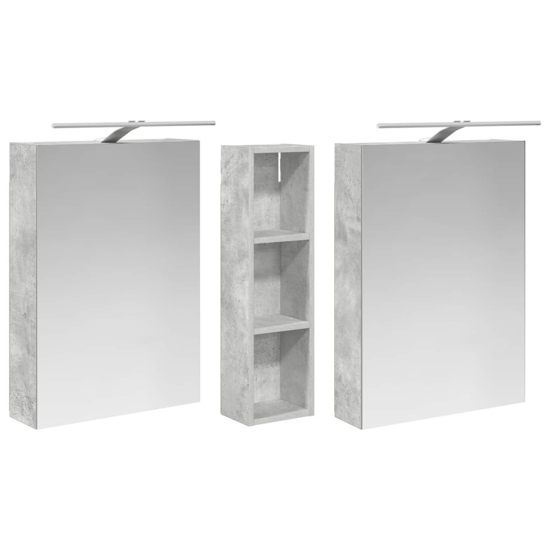 Zestaw Szafek Łazienkowych z półką 3 pcs 120 x 14,5 x 70 cm