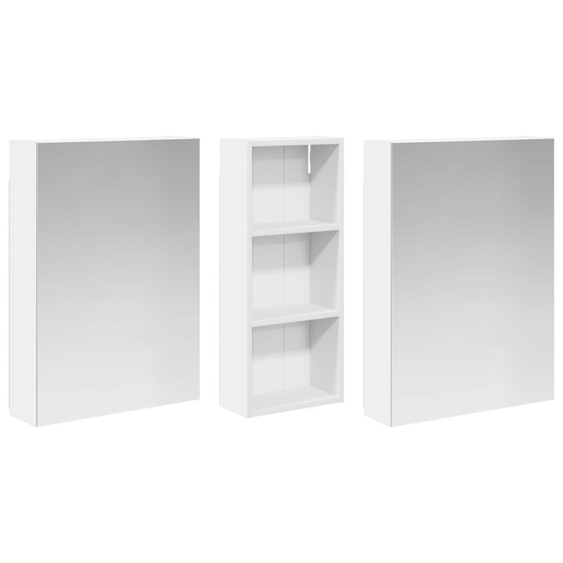 Zestaw Szafek Łazienkowych z półką 3 pcs 130 x 14,5 x 70 cm