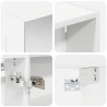 Zestaw Szafek Łazienkowych z półką 3 pcs 130 x 14,5 x 70 cm